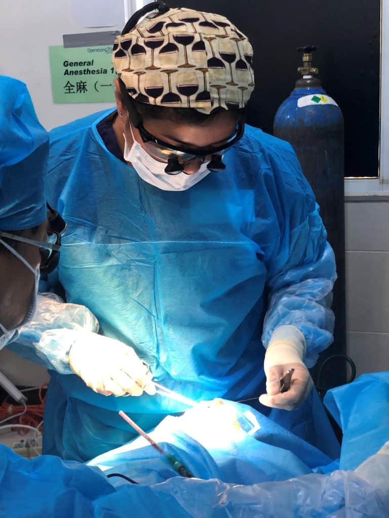 Cleft surgical Fellow Dr Nitisha Narayan performing surgery