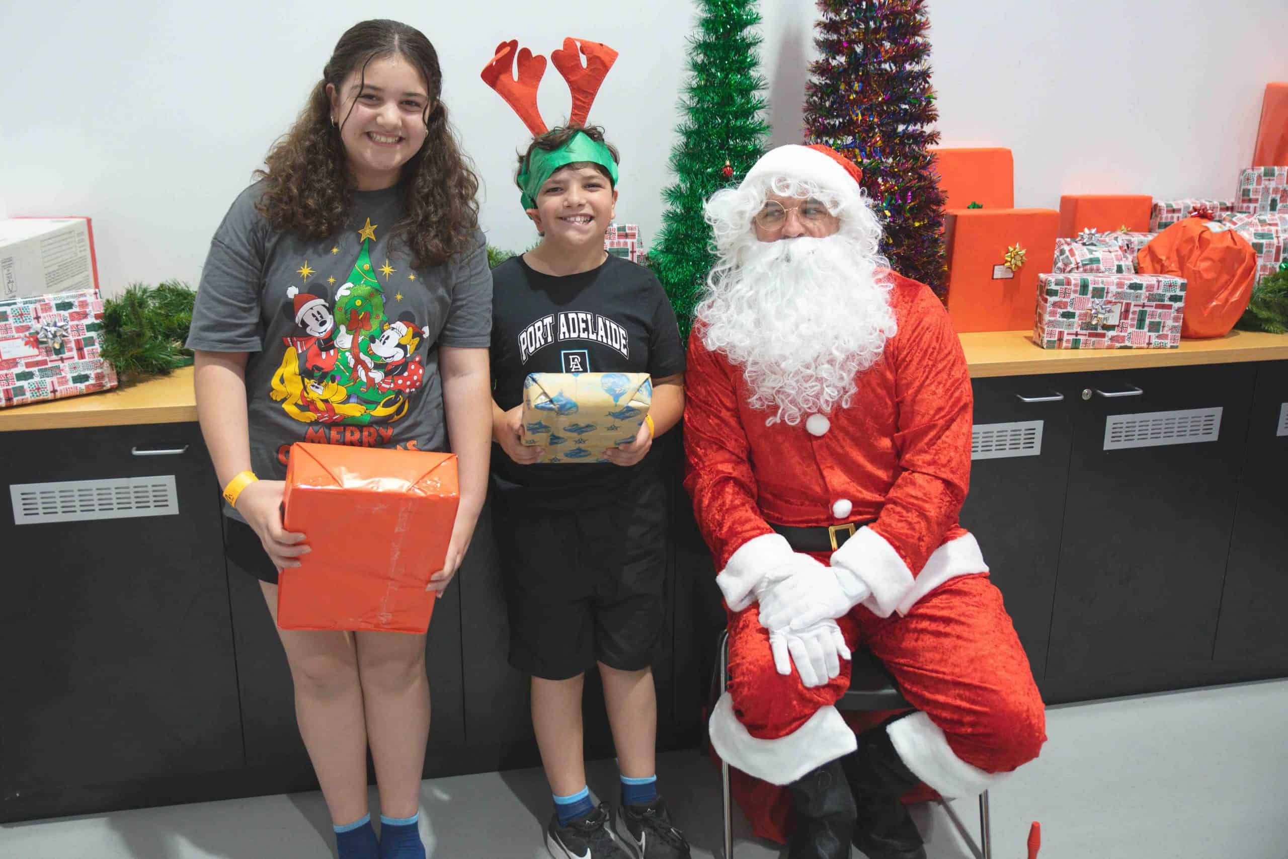 Father Christmas at the annual Craniofacial Christmas party for families and Cranio Warriors